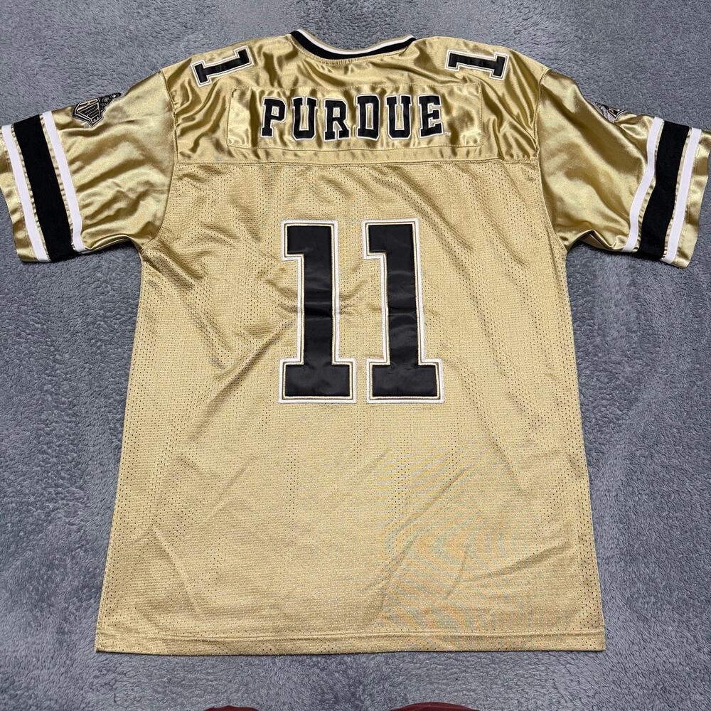 Purdue Colosseum #11 Football Gold Stitch Jersey Mens Large